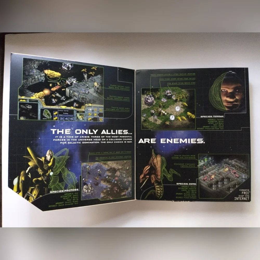 StarCraft Big Box PC Game, CIB Plus Strategy Guide
